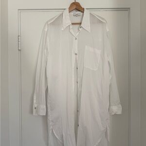 Classic White Dress Shirt Dress